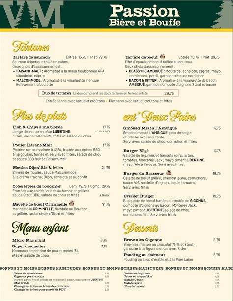 menu voie maltée chicoutimi